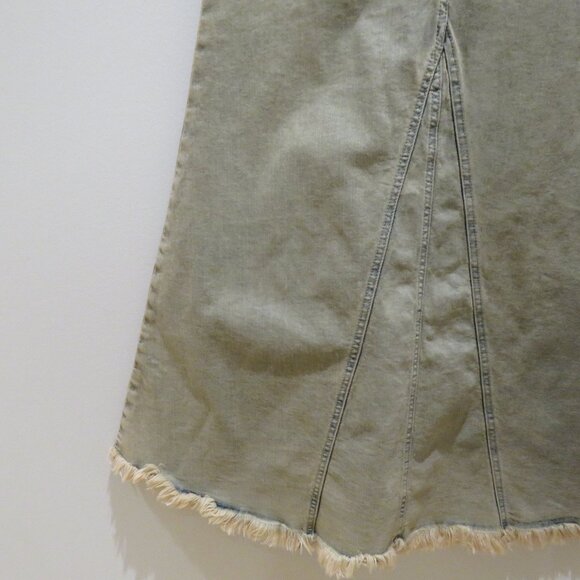 BASIC PLEASURE MODE Dolly Washed Frayed Denim Maxi Skirt Punk Goth Rock Alt NWT - Picture 14 of 16
